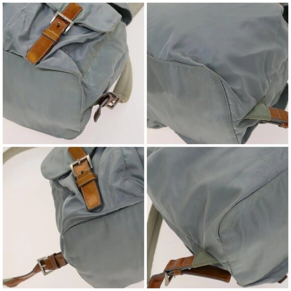 PRADA Backpack Nylon Light Blue Silver Auth - Picture 16 of 16
